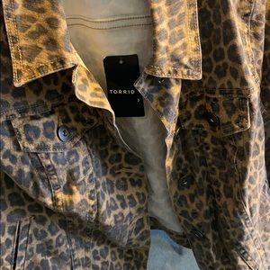 Torrid Leopard Denim Jacket